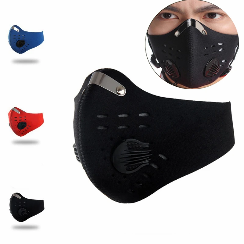 Activated Carbon Filter Cycling Face Mask Sports Bicycle Mask Dustproof