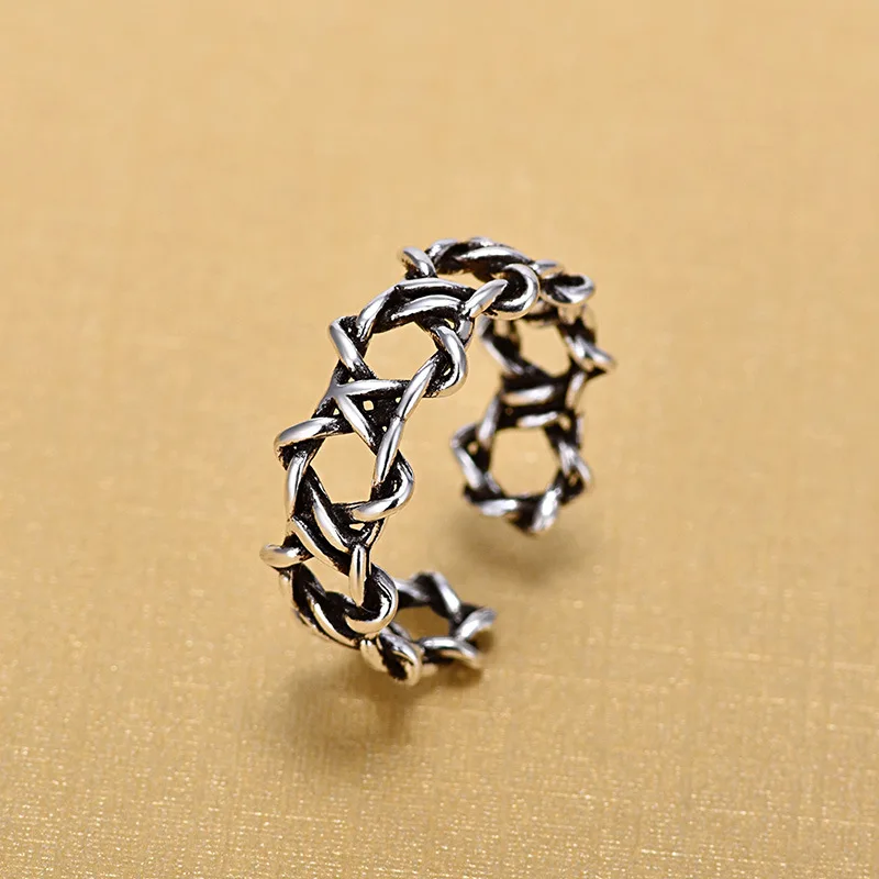 925-Sterling-Silver-Open-Rings-For-Women-Original-Handmade-Lady-Prevent-Allergy-Sterling-Silver-Retro-Rings (3)