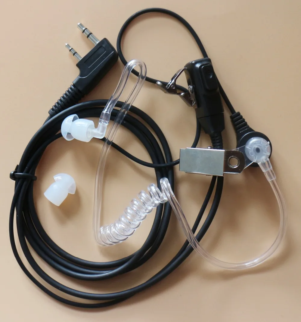 10xEarpiece Headset Earphone Mic Acoustic For Kenwood 2 Pin Two Way