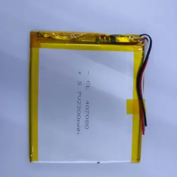 

3.7v li po li-ion batteries 3 7 v Packet 3.7V polymer lithium battery 407080 047080 2300mah line three