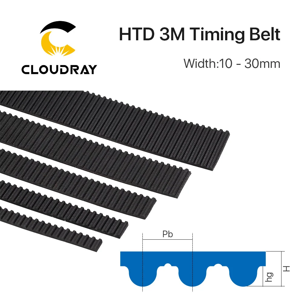 HTD3M PU Open Belt 3M 5mm-40mmTiming Transmission Belt 3M Polyurethane CO2 Laser Engraving Cutting Machine