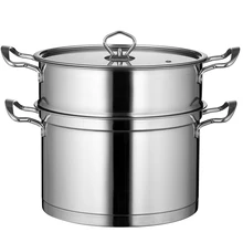 26 см Пароварка из нержавеющей стали индукционная плита универсальная кастрюли-пароварки горшки для приготовления на пару стальная Пароварка горшок двойные котлы посуда