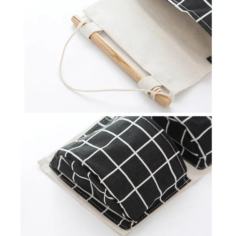 1 قطعة هندسية ا البطاطين نمط الباب جدار القطن الكتان حقيبة تخزين قابلة للحمل مجوهرات التجميل أشتات المنظم ديكور المنزل 49113