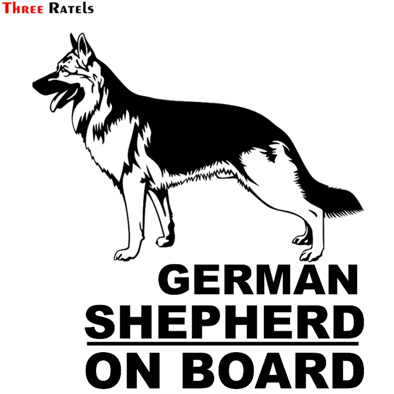 

Three Ratels TZ-1019 16.1*15cm 1-4 pieces german shepherd on board car sticker funny car stickers auto decals