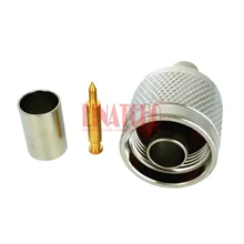 10 шт по выгодной цене rf латунь n-прямой вставной разъем lmr300 5d-fb n адаптер гнезда n разъем для кабеля