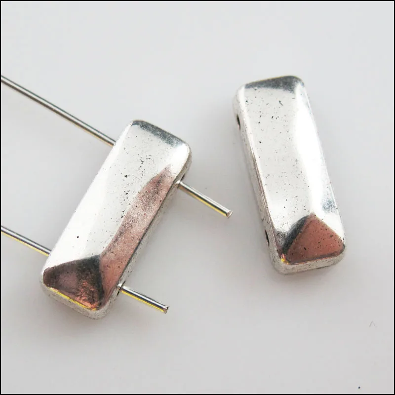 New 8Pcs Tibetan Silver 2 Hole Rectangle Spacer Bar Beads Connectors