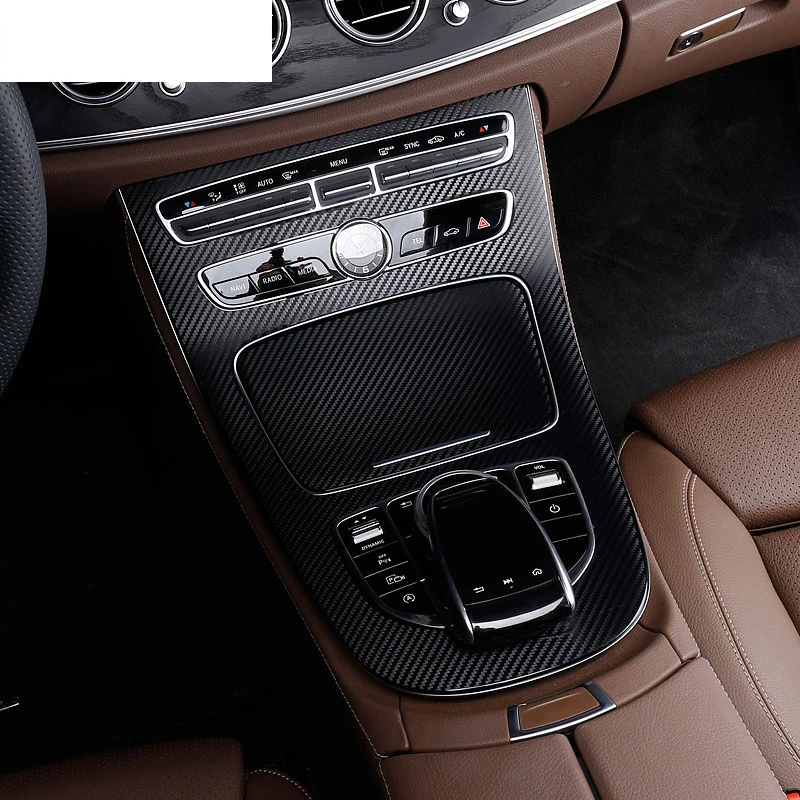Углеродное волокно стиль ABS пластиковая консоль панель передач рамка Накладка для Mercedes Benz E класс W213- E43 AMG автомобильные аксессуары