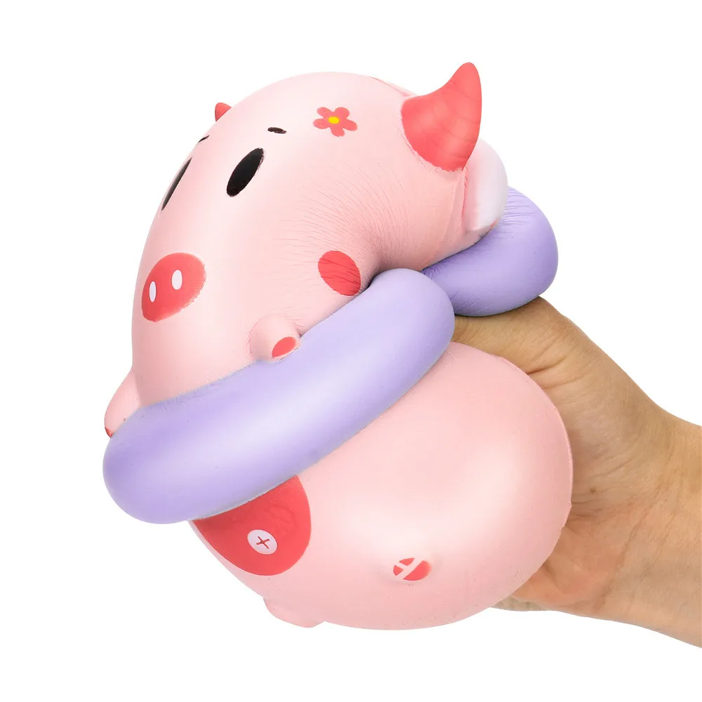 Прямая поставка kawaii squishies милые плавательные кольца свинья Ангел медленно