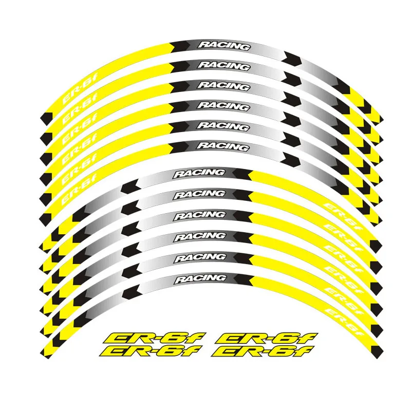 Новые наклейки на колеса мотоцикла наклейки на шины Водонепроницаемые Светоотражающие наклейки декоративные накладки пленка для KAWASAKI ER-6F