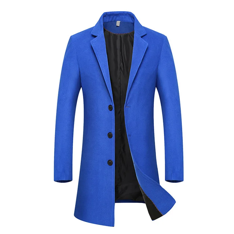 VISADA JAUNA новое шерстяное пальто осеннее и зимнее мужское приталенное пальто повседневное корейское пальто большой размер деловая куртка N8801