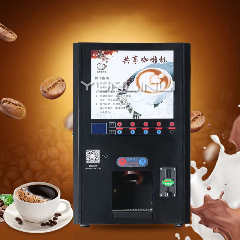 

Commercial Intelligent Vending Coffee Machine Self-service Cold/Hot Beverage Machine Full-automatic Instant Coffee Maker MM801