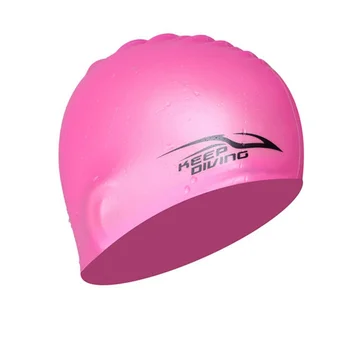 

100% Silicone Swimming Cap For Men Women Children Kids Long Hair Hood Ultrathin Hat Protect Ears Waterproof New