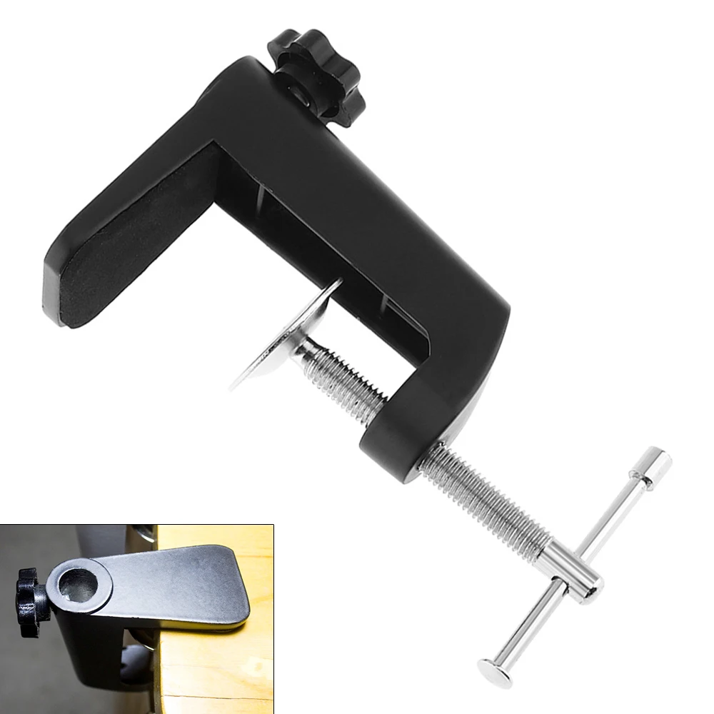 Liga de Alumínio Diâmetro do Furo e Tapete Antiderrapante para Acessórios de Áudio Titular com 12mm Microfone Cantilever Suporte Braçadeira