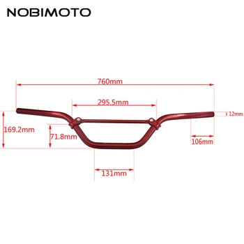 

Motocross 22mm 7/8" Alloy Taper Handlebar Non-Varible Diameter Centre Handle bar Fit For 50cc-160cc Off-road Motorcycle 2CNC-190