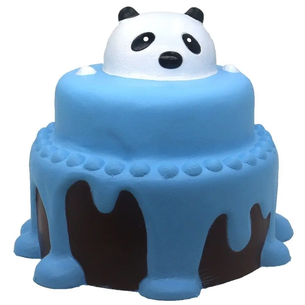 Squishies Kawaii الباندا كعكة اسفنجي بطيئة ارتفاع لينة ضغط محشوة لعب الاطفال أحزمة هاتف المحمول مضحك ضغط الإفراج هدية
