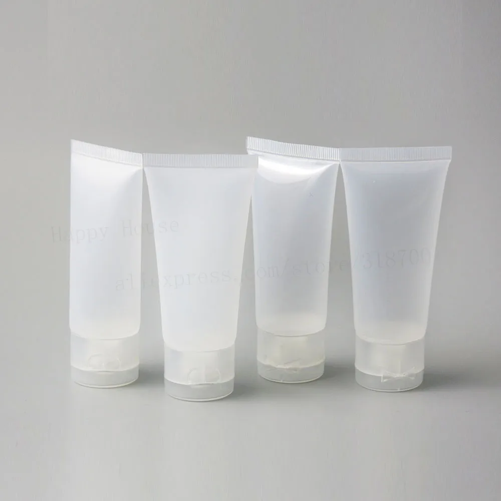 50 x 15ml Frost Clear Plastic Empty Container Cosmetic Cream Lotion