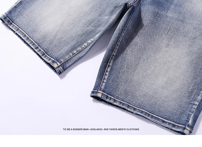 Мужские шорты ностальгические потертые повседневные джинсовые шорты с пятью точками 1-6XL в наличии Лето 2019