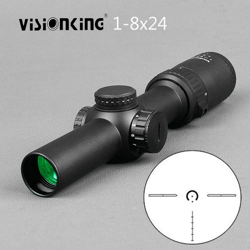 Visionking 1-8x24 длинный глаз рельефа прицел снайперской винтовки прицел ночного охотничьего прицела AR-15 m16 Оптика прицел