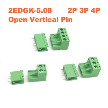 

Pitch 5.08mm 2P 3P 4P Screw Plug-in PCB Terminal Block 2EDGK 2EDGV Open Straight Pin male/female Pluggable bornier Connector 15A