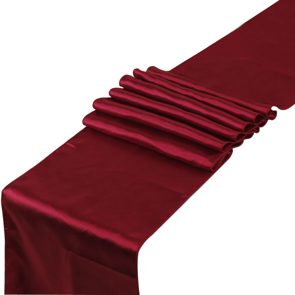 

New Satin 12"x 108inch Table Runners For Modern Wedding Decoration Table Runner Party Event Home Decor Banquet 1Pc Free shipping