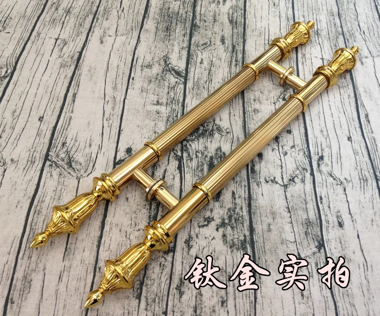 Shower room bathroom glass door handle handrail gourd shaped stainless