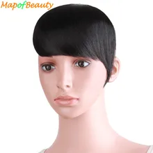 MapofBeauty синтетические волосы для наращивания, бахрома, челка, заколки, искусственные волосы, натуральные шиньоны, накладные волосы на заколках спереди для женщин