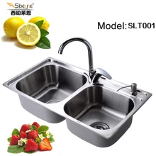 ITAS9961 кухонные раковины 202 Раковины из нержавеющей стали утолщение блюдо бассейна руководство бак для воды двойной паз кухонная раковина