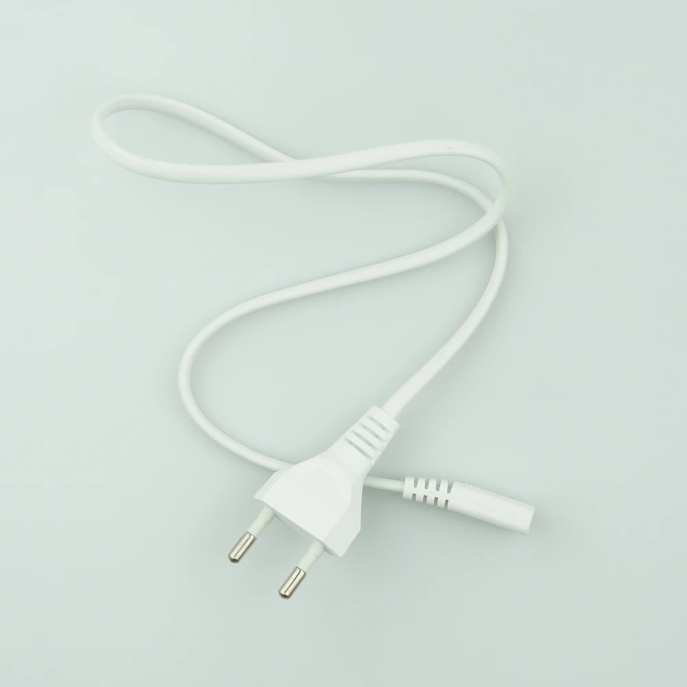 0.6M 2-Prong Pin AC EU Power Supply Cable Cord high Quality Lead Wire Power Cord For table lamp Laptop electric machine charger