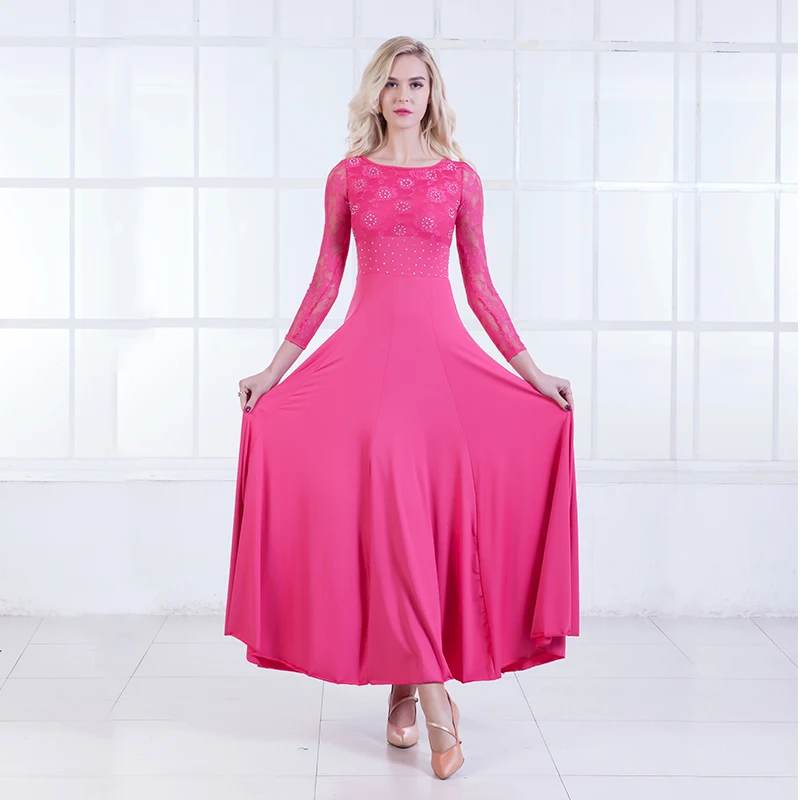 Modern Dance Dress Long Sleeve Ballroom Dancing Will Pendulum dress Ballroom Dancing Waltz dress