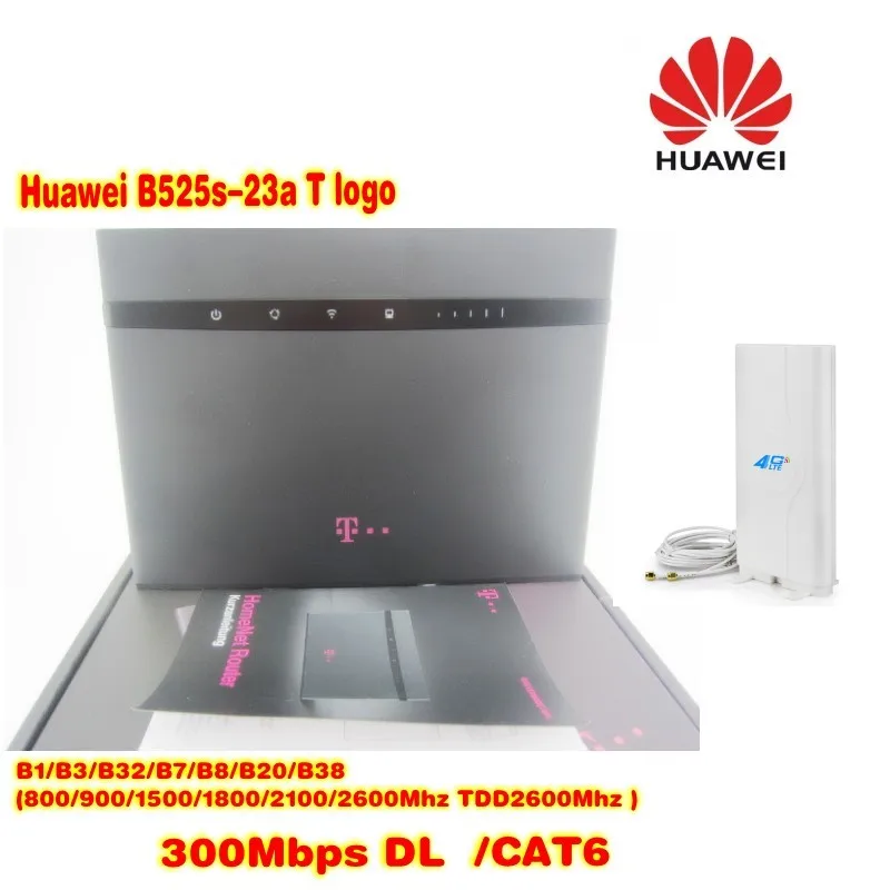 (T logo)Huawei B525s-23a 4G LTE Cat6 беспроводной маршрутизатор плюс с антенной SMA 4g 49dbi |