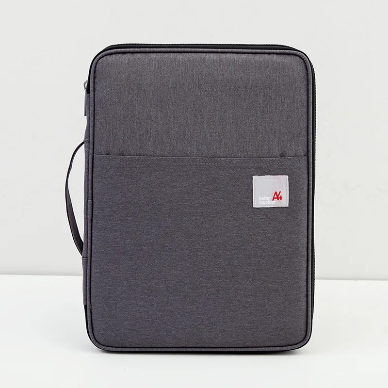 Многофункциональная Сумка для документов формата А4, портативная водонепроницаемая сумка для хранения из ткани Оксфорд, для ноутбуков, ручек, компьютеров - Цвет: Dark Gray
