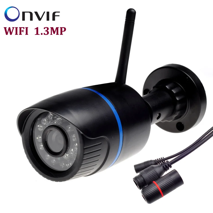 WIFI 1280 x 960P 1.3MP Bullet IP Camera Waterproof 24LED IR Night Vision Outdoor Security Camera ONVIF P2P CCTV Cam with IR-Cut