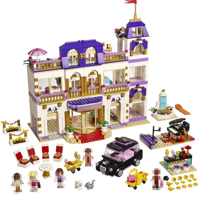 

10547 1676Pcs Girls Series The Heartlake Grand Hotel Model Building Blocks Bricks 01045 toys for girl Gift legoing 41101