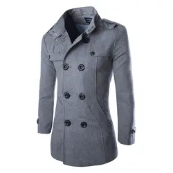 2019 Прямая доставка Для мужчин зимнее пальто Для мужчин осень Для мужчин пыли пальто шерстяное пальто Тонкий спортивный костюм 2 цвета M-5XL