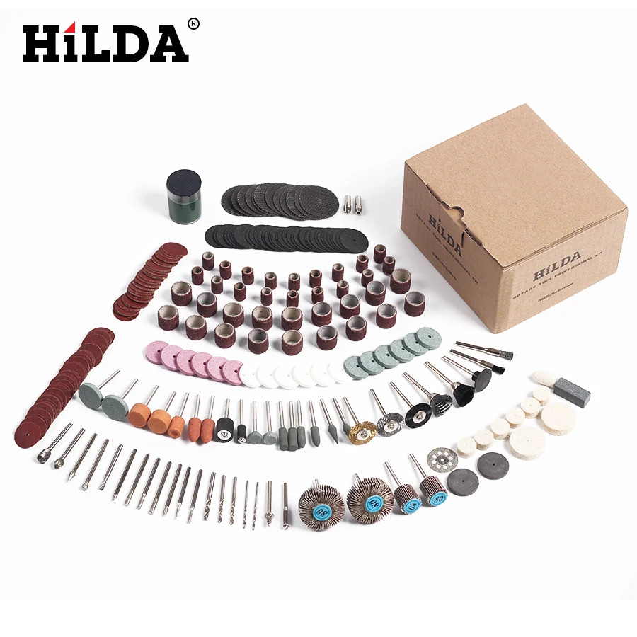 HILDA 248PCS Rotary Tool Accessories for Easy Cutting Grinding Sanding Carving and Polishing Tool C