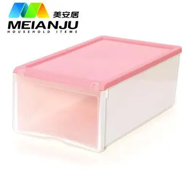 Толстая цветная прозрачная пластиковая раскладушка для обуви ящик для хранения ящиков обуви Ящики-органайзеры Almacenaje De Zapatos - Цвет: pink