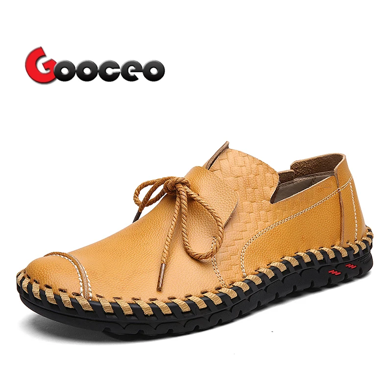 

Men's Loafers Driving Shoes Flats Doug Moccasins For Men Spring Leather Hombre Flat Casual Handmade Slip-On Summer Big Sizes 13