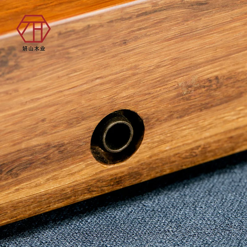"Yan Mountain" Enlightenment of new Chinese whole heavy bamboo tea tray creative Kung Fu tea to send water