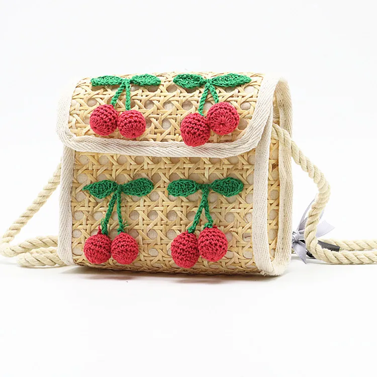

crossbody bags for women shoulder handbag bags for women 2019 Cherry straw bag shoulder handmade wholesale woven bag
