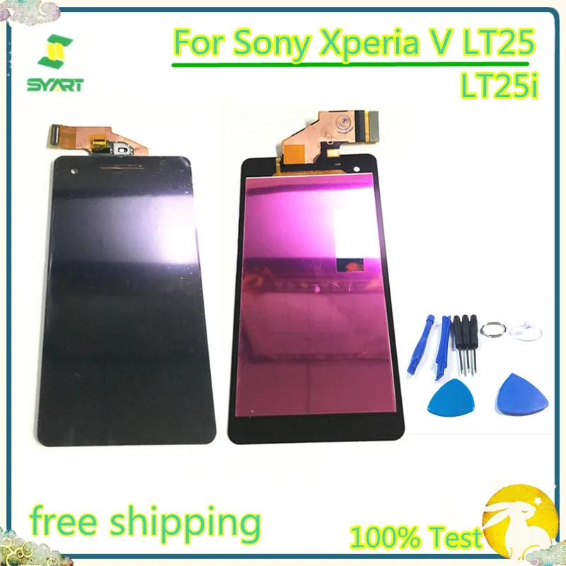 

100% Tested LCD Display For Sony Xperia V LCD Display Touch Screen Digitizer Assembly For Sony Xperia V LT25 LT25i With Tools