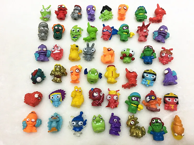 

25-200 Pcs/lot Zomlings Superzings Anime Trash Dolls Action Figures 3CM Rubber Model Toy Kids Playing Animal Garbage Doll Gift