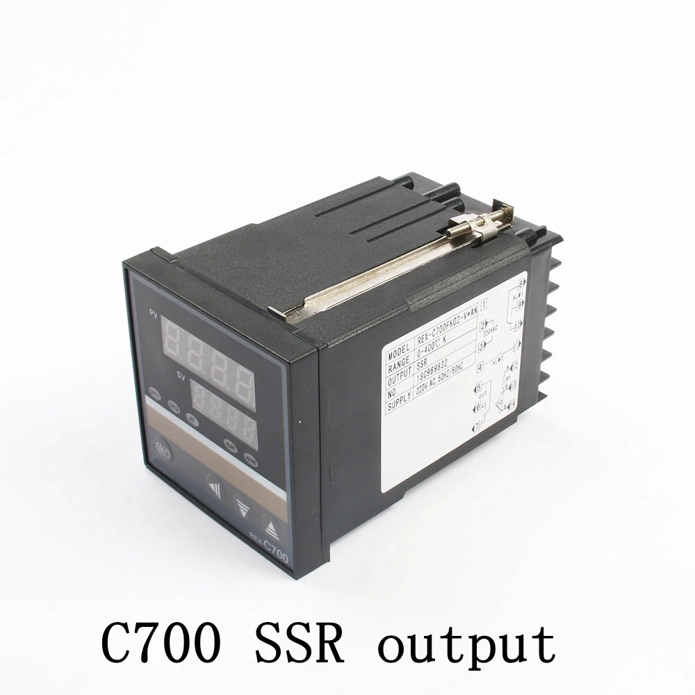 REX-C100 C400 C700 C900 цифровой PID регулятор температуры Термостат SSR или Релейный выход 72x72 48x48 48x96 - Цвет: C700 SSR Output