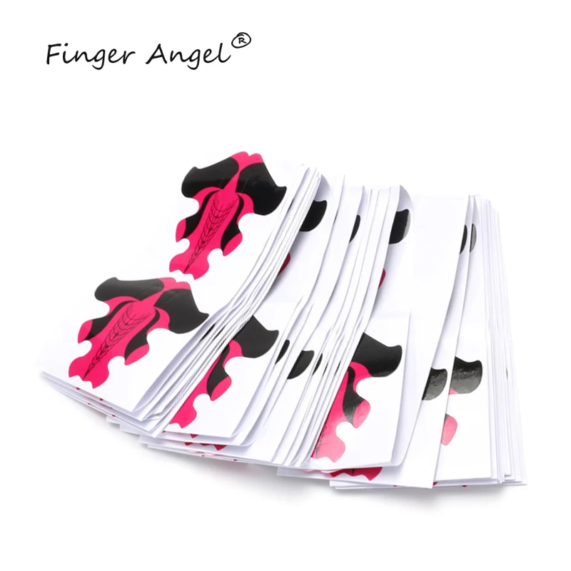 Finger Angel 50/100/500 шт. формы ногтей советы нейл-арта набор инструментов для самостоятельного бабочка кривой Пластик Гель-лак для ногтей УФ-удлинитель для французского маникюра формы