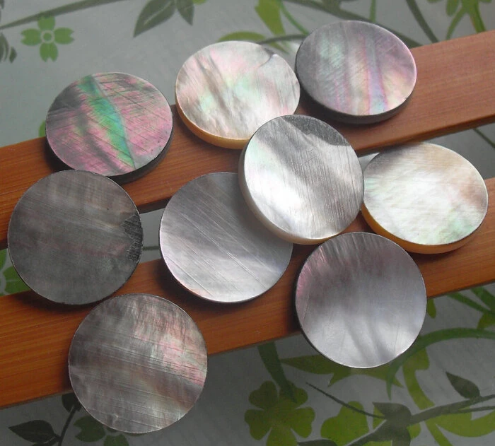 

100pcs/lot Free Shipping 20mm ,2.5mm thick Natural Round Double Falt Black Mother of Pearl Shell Slice for DIY jewelry