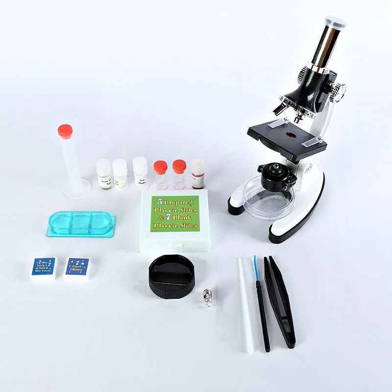 Zeast 300/600/1200X набор для студенческого микроскопа, светодиодный лабораторный набор для дома и школы, обучающая игрушка в подарок, биологический микроскоп для детей, набор инструментов