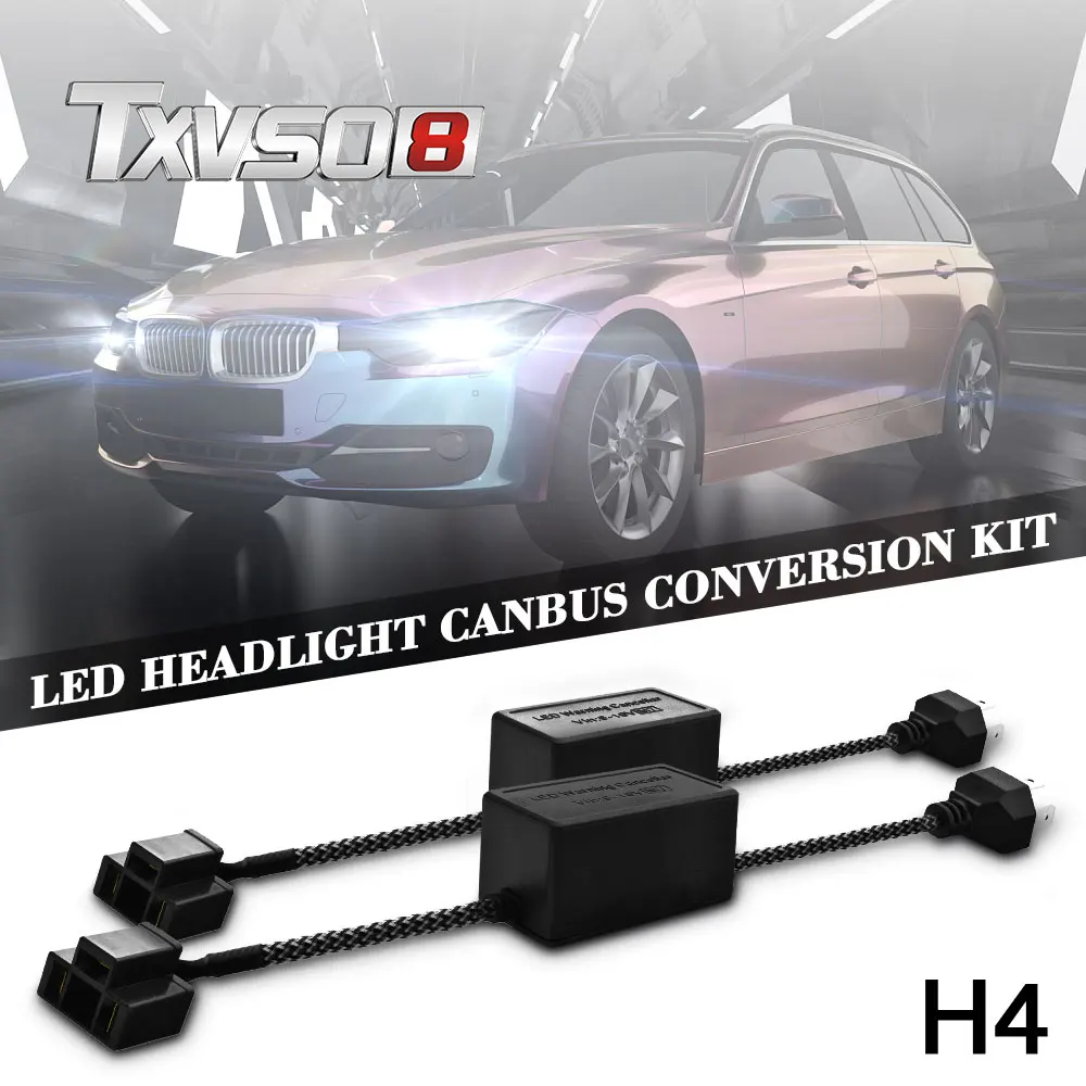 2PCS car light accessory H4 HID LED Headlights Car Decoder Voltage 9V