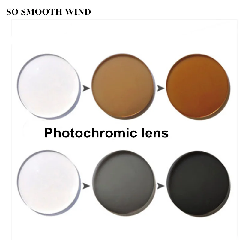 

Photochromic lenses 1.56 1.61 1.67 index lens change the color on the sun colored lenses for eyes the grey and tea for 2 pcs