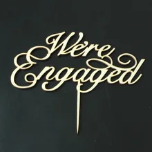 Деревенский деревянный персонализированные Свадебный торт Топпер Свадебные украшения пользовательские страны Обручение Свадебные мы занимались торт Топпер