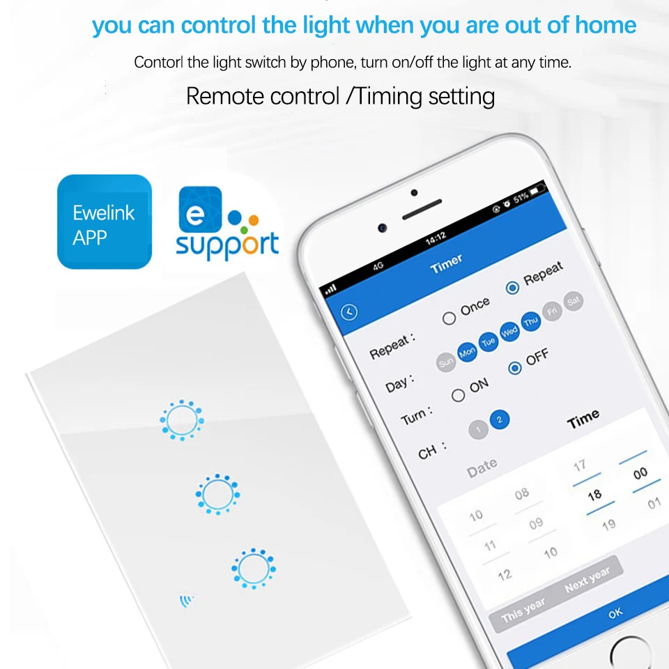 white color timmer function