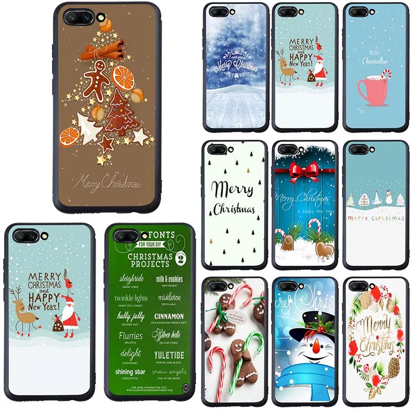

Soft Phone Case for Huawei P8 P10 P20 P30 Mate 10 20 Pro Honor 6A 7A 7X 8A 8X 8C 9 10 Lite Merry Christmas Gift Happy New Year